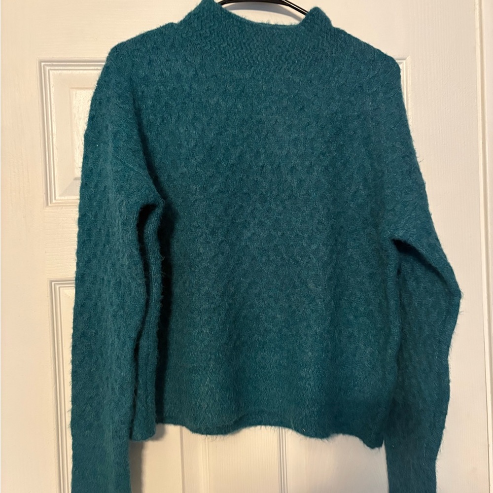 Kut from the Kloth Teal Mock Neck Sweater